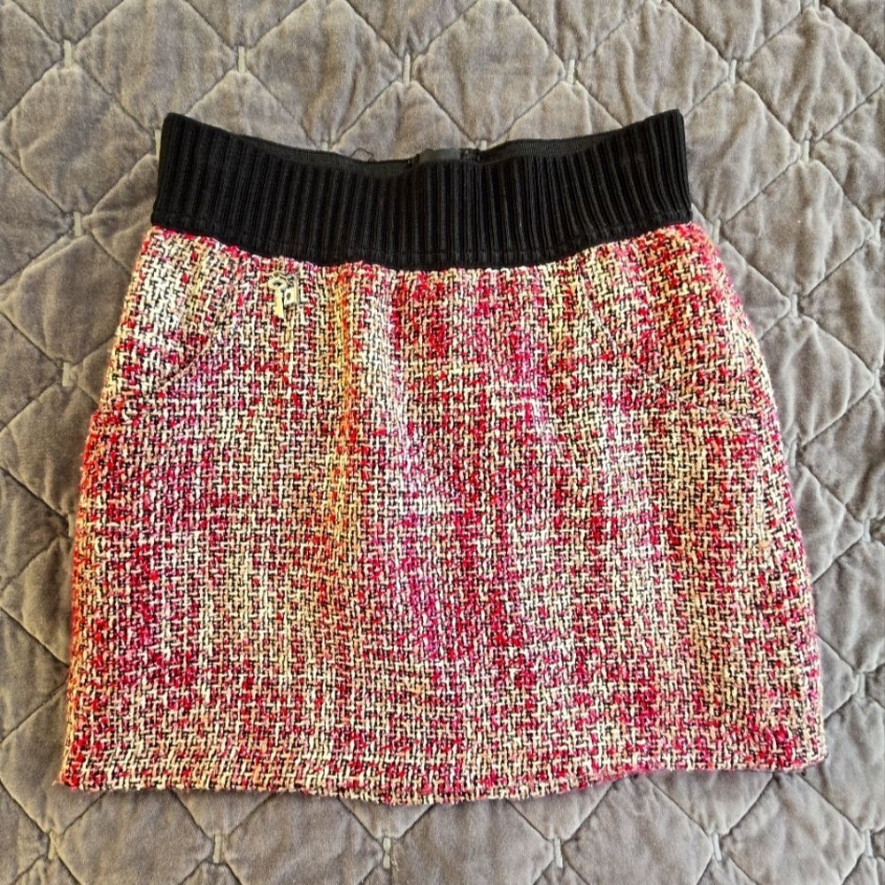 H&M Retro Pink Tweed Mini Skirt